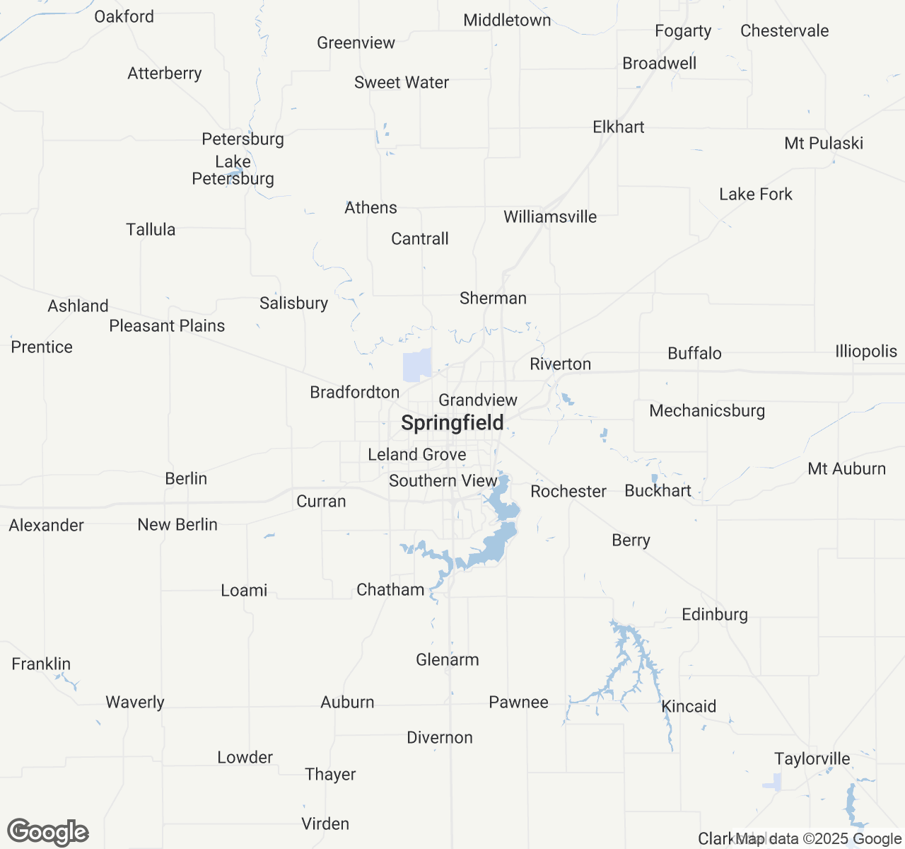 Map of Springfield