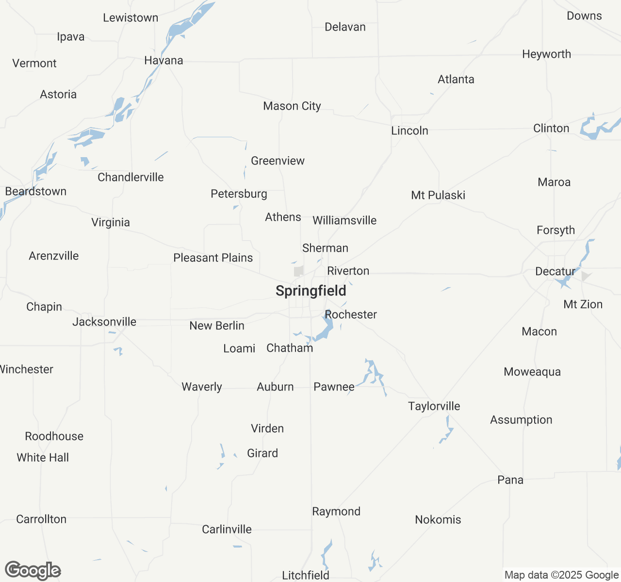 Map of Springfield